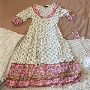 Floral Bohemian Maxi Dress S